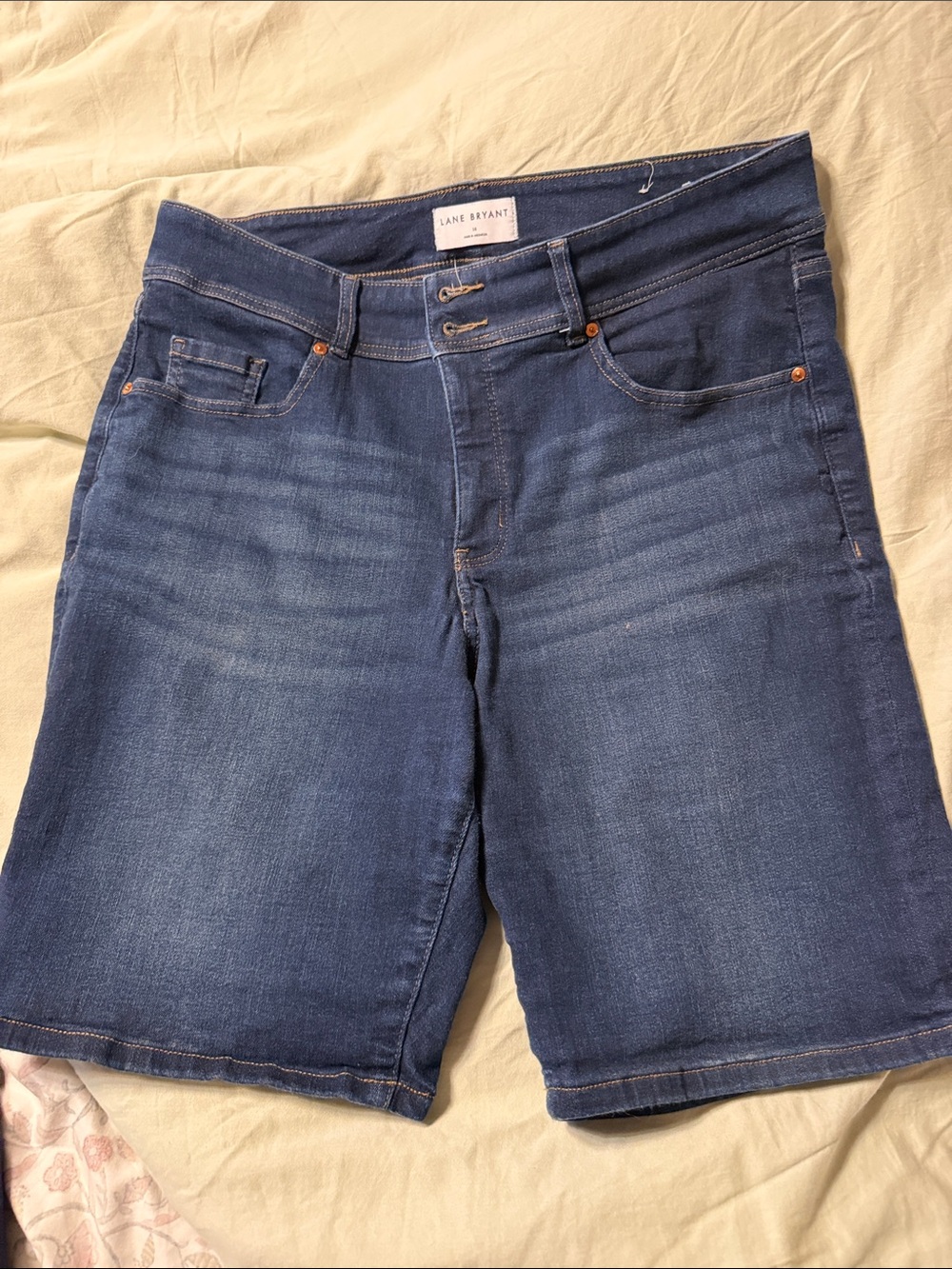 Lane Bryant Blue Denim Bermuda Shorts